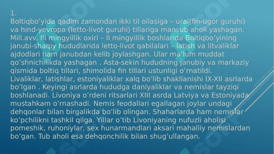 Boltiqboʻyi xalqlari etnografiyasi 3