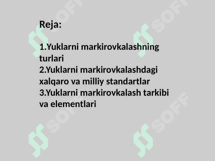 Yuklarni markirovkalash 2