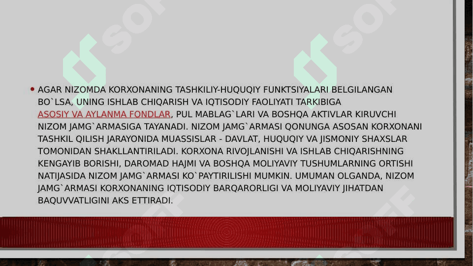 Korxonanining belgilari, funksiyalari va vazifalari 4