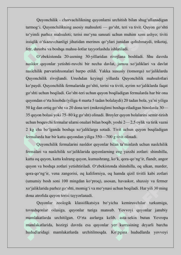 Quyonlarning kelib chiqish tarixi va biologic xususiyatlari 2