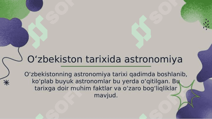 YURTIMIZDA ASTRONOMIYA O'QITISH METODIKASI. 4
