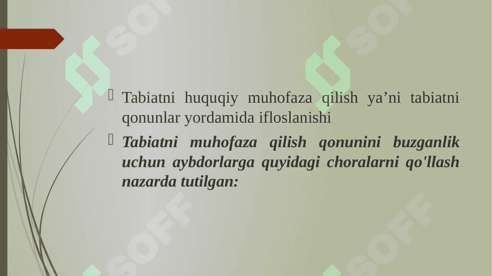 O‘zbekiston Respublikasida atrof-muhitni muhofaza qilish bo‘yicha qabul qilingan qaror va qonunlar 3