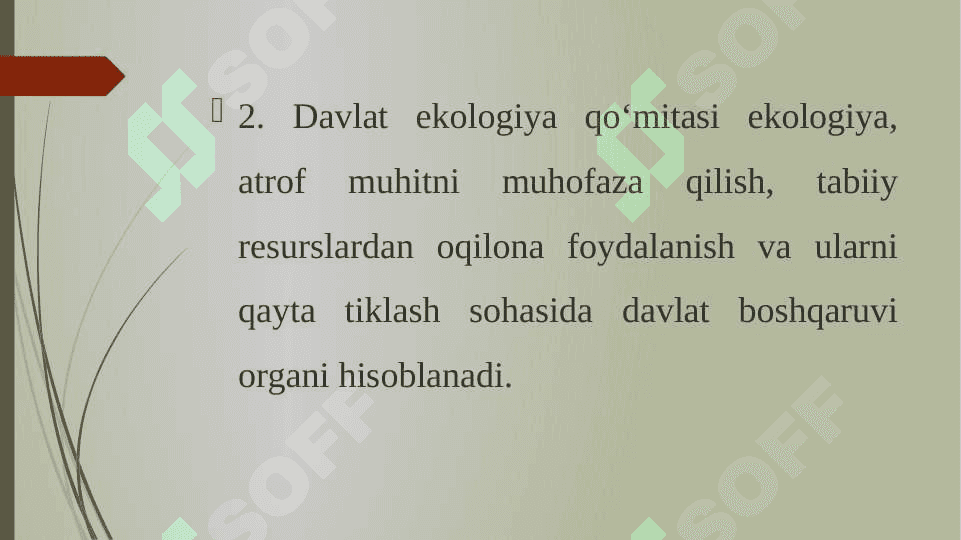 O‘zbekiston Respublikasida atrof-muhitni muhofaza qilish bo‘yicha qabul qilingan qaror va qonunlar 7