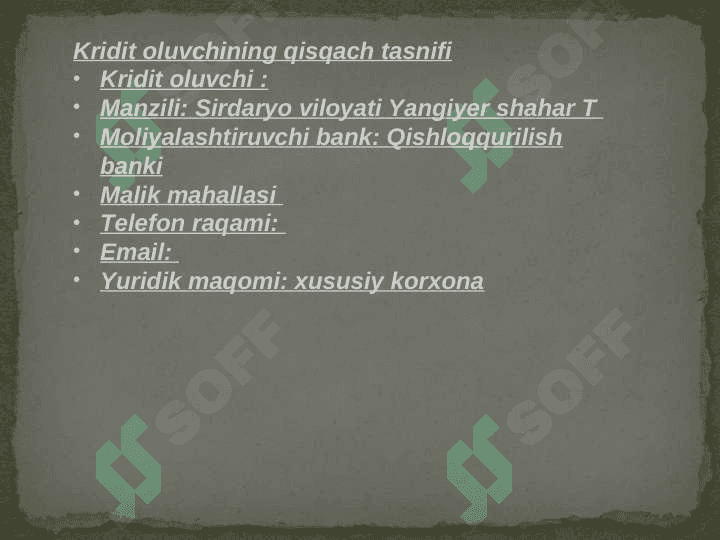 СHIQINDILARNI QAYTA  ISHLAB CHIQARISH BO`YICHA бизнес режа 3