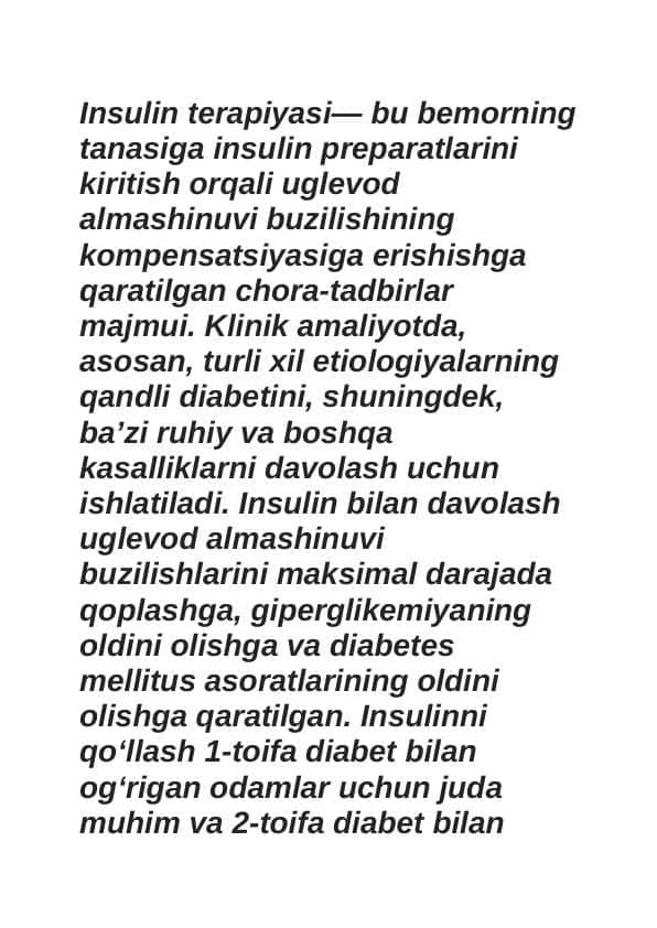 Insulinoterapiya