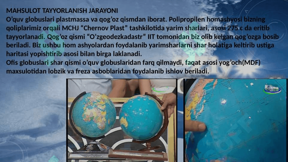 Globus ishlab chiqarish biznes reja 4