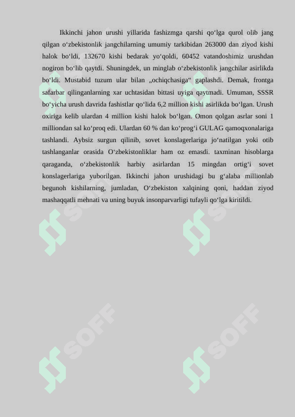 Ikkinchi jahon urushi yillarida O'zbekiston respublikasi ijtimoiy-iqtisodiy salohiyatining fashizmga qarshi safarbar qilinishi 3