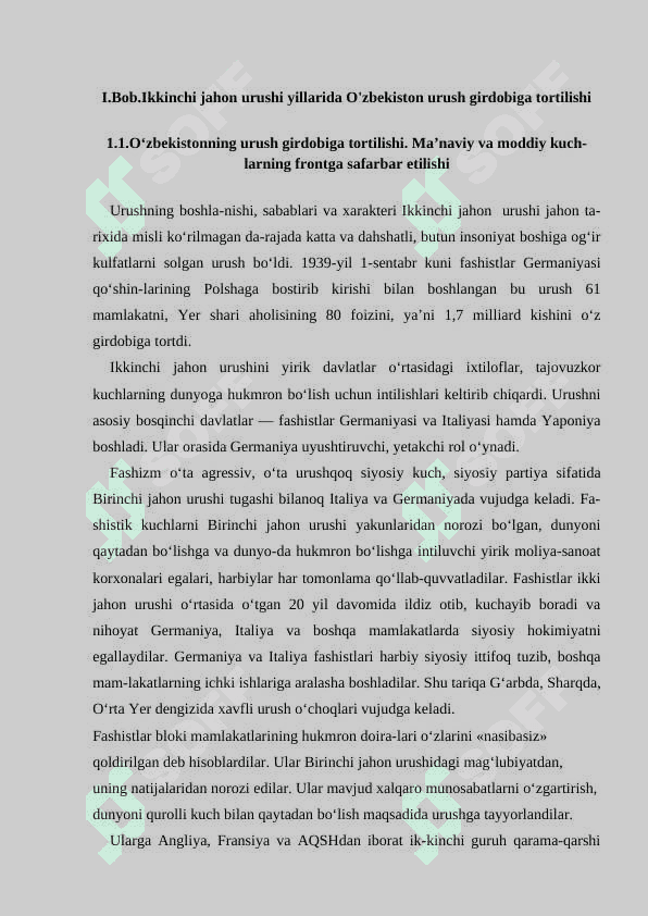 Ikkinchi jahon urushi yillarida O'zbekiston respublikasi ijtimoiy-iqtisodiy salohiyatining fashizmga qarshi safarbar qilinishi 4