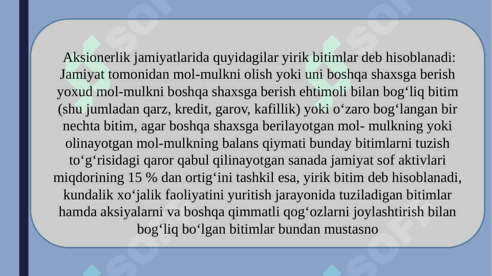 Korporativ bitimlarni boshqarish 6
