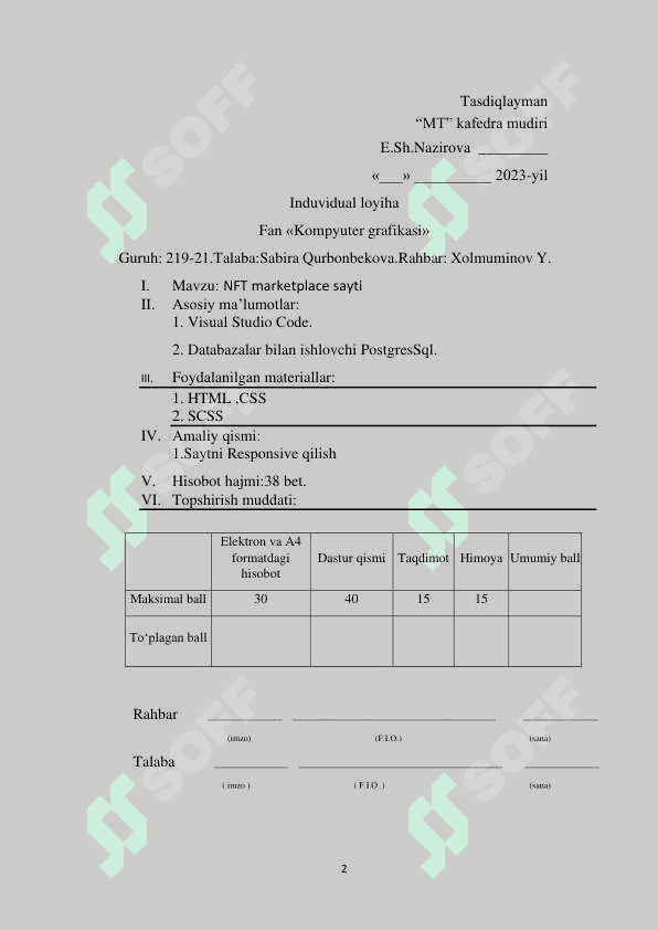 NFT marketplace sayti 2