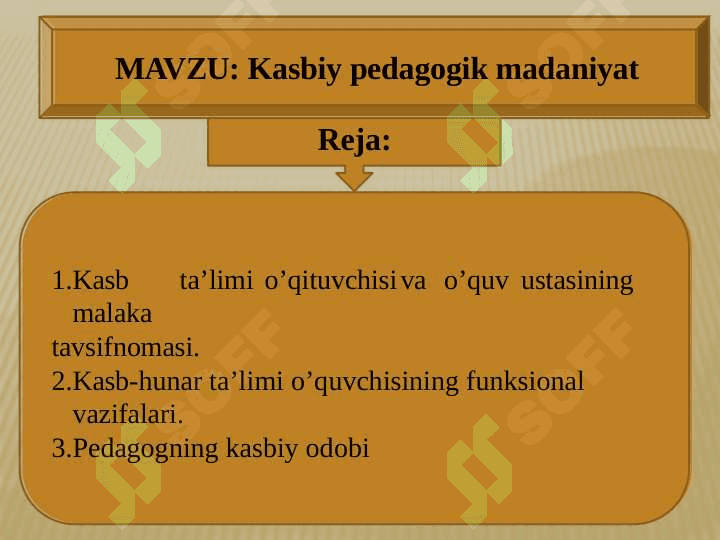 Kasbiy pedagogik Madaniyat 2