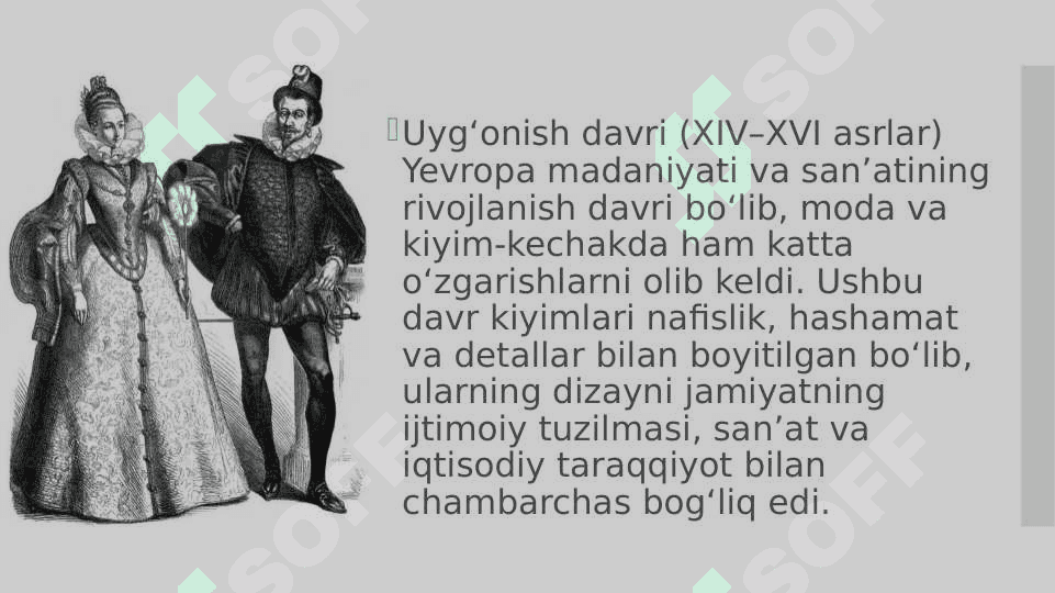 Uyg’onish davri kostyumi 2