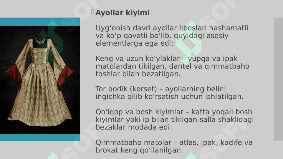 Uyg’onish davri kostyumi 3