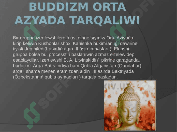 O’zbekstanda buddizm dininin' taryxiy tamirlari ha'm hazirgi zaman 2