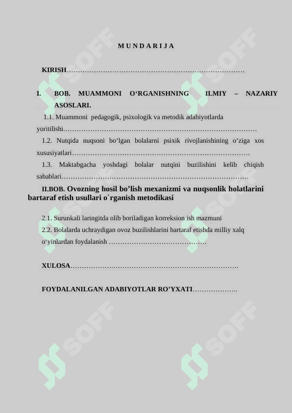 OVOZNING HOSIL BO’LISH MEXANIZMI VA NUQSONLIK HOLATLARINI BARTARAF ETISH USULLARI 2