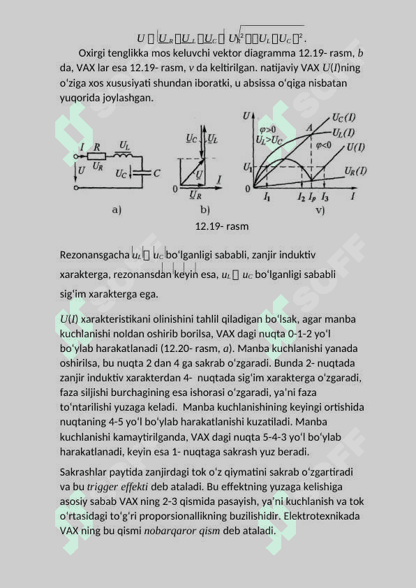 Toklar va Kuchlanishlar ferrorezanansi. 4