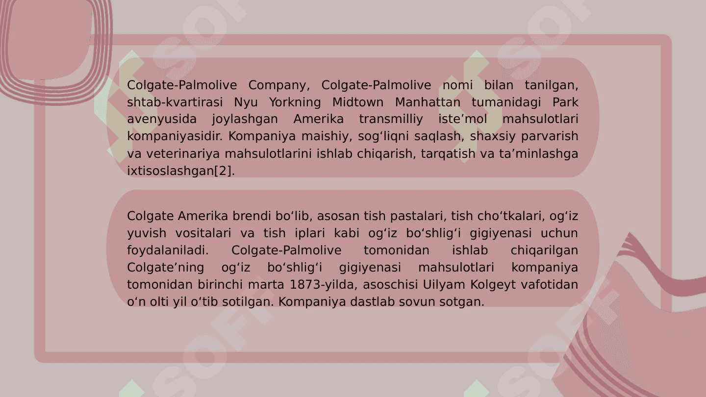 Colgate kompaniyasi 2