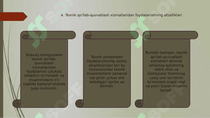 Shaxsiy kompyuterning texnikaviy ta’minotidan foydalanishning ahamiyati va usullari 6