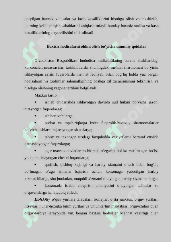 ISHLAB CHIQARISHDAGI BAXTSIZ XODISALAR VA BAXTSIZ XODISALARNI TEKSHIRISH 4