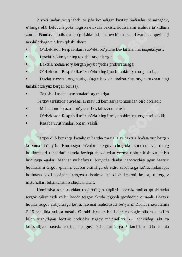 ISHLAB CHIQARISHDAGI BAXTSIZ XODISALAR VA BAXTSIZ XODISALARNI TEKSHIRISH 8