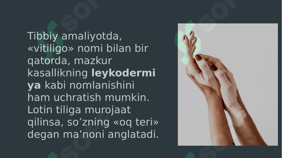 VITILIGO VA UNING ZAMONAVIY DAVOLASH USULLARI 4