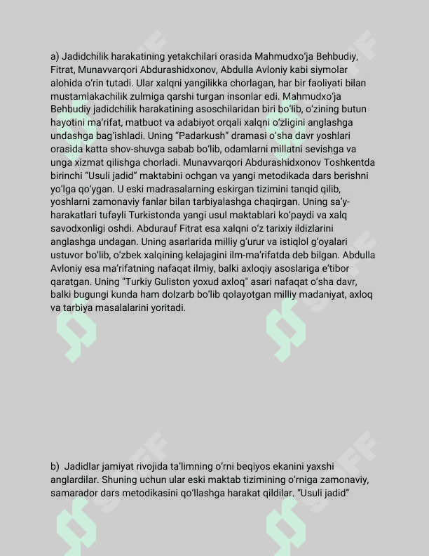 Jadidlar jasorati - millatimiz faxri 2