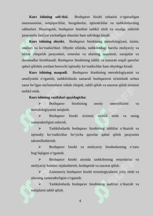Boshqaruv hisobini tashkil qilish 4