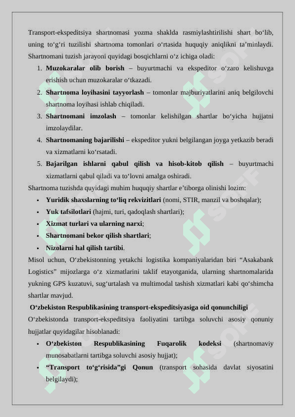 Transport ekspeditsiyasi shartnomasi 8