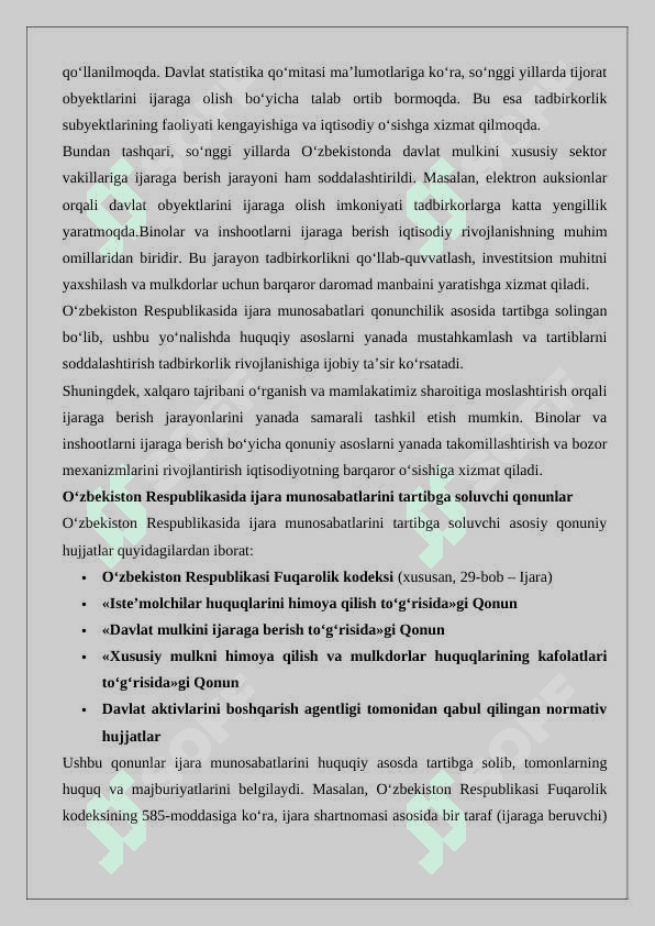 Korxonani ijaraga berish 4