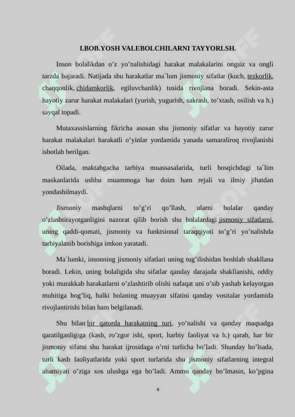YOSH VALEBOLCHILARNI TAYYORLSH. 4