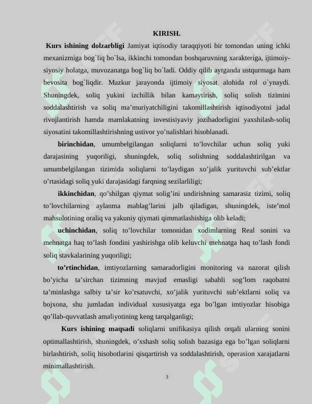 Zamonaviy soliq siyosati va uning dastak vositalari 3