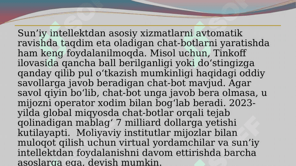 Sun’iy intellekt bozori 8