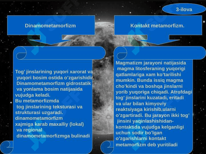 Metamorfizm va metamorfik tog’ jinslari 4