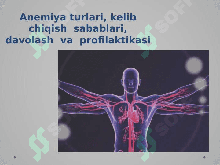 Anemiya turlari, kelib chiqish  sabablari, davolash  va  profilaktikasi 2