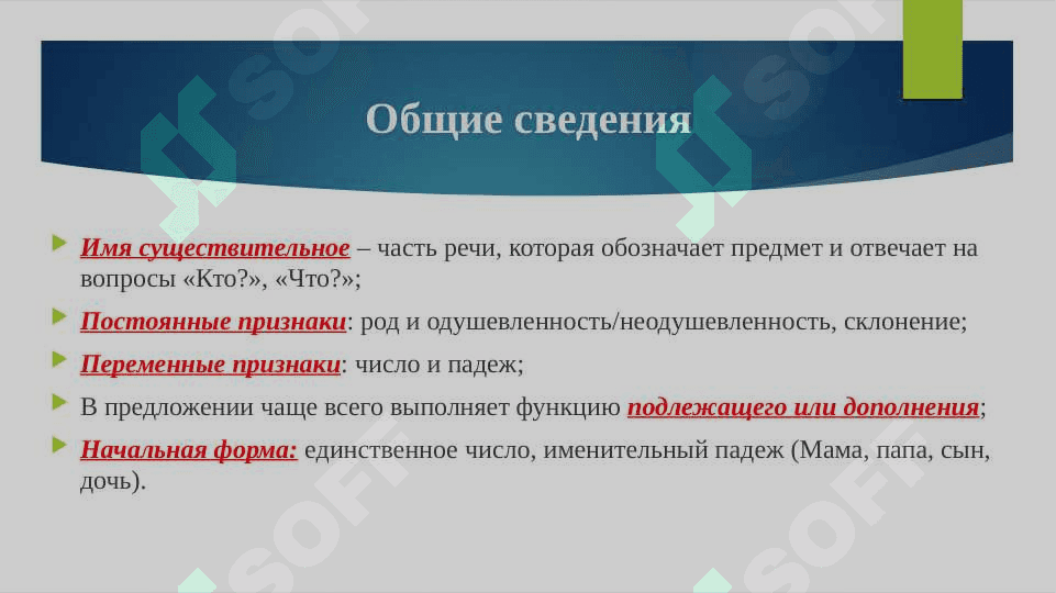 Имя существительное 2