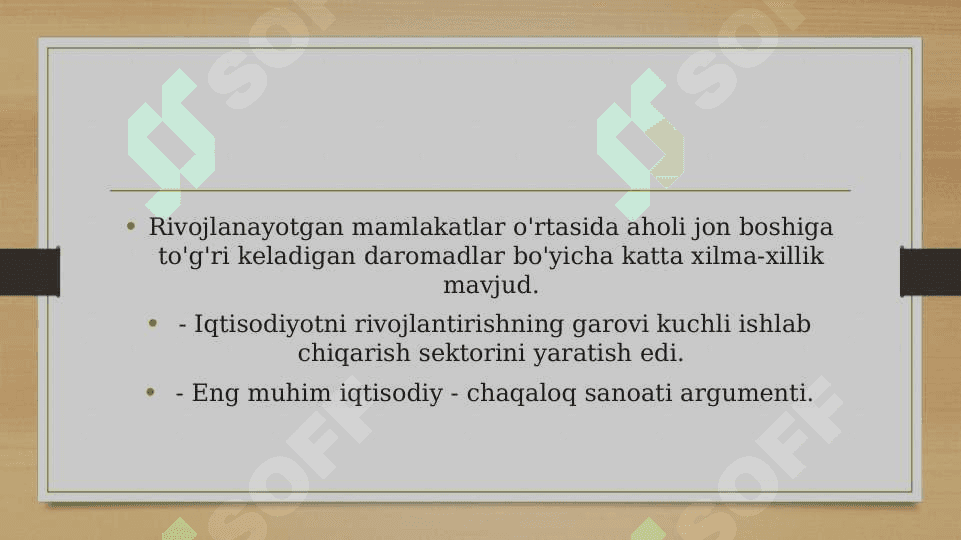 Rivojlanayotgan mamlakatlarda savdo siyosati 7