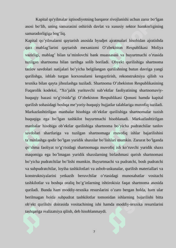 KAPITAL QO'YILMALAR VA KAPITAL BOZORI 7