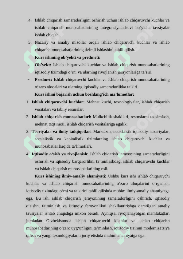 Ishlab chiqaruvchi kuchlar va ular o'rtasidagi munosabatlar 4