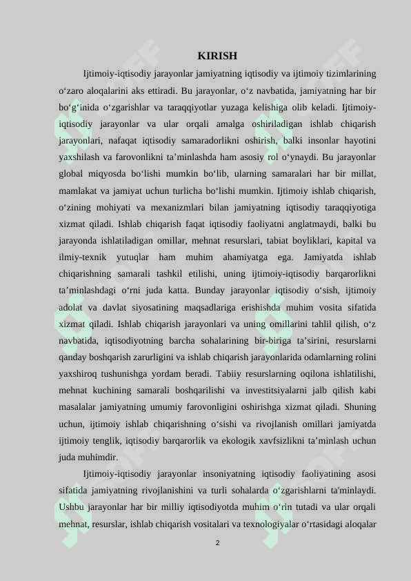 IJTIMOIY- IQTISODIY JARAYONLAR 2