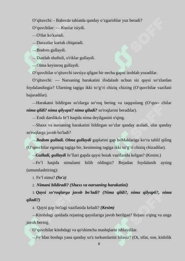 3 sinfda òzak va ozakdow sozlarni òrganish 8
