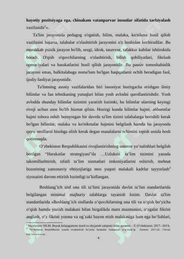 Boshlang`ich  sinf  o`qish  dasrlarida  badiiy  asar  ustida  ishlash. 4