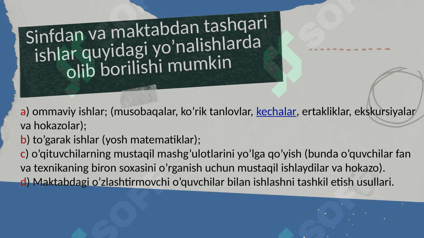 MATEMATIKA DARSLARIDA DARSDAN TASHQARI MASHG’ULOTLARNI TASHKIL ETISH 7