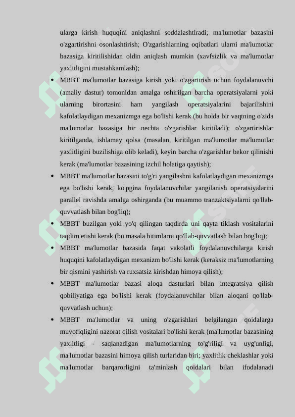"Ma’lumotlar bazasini boshqarish tizimlari. Ma’lumotlar bazasini rejalashtirish, loyihalash" ma'ruza matni 3
