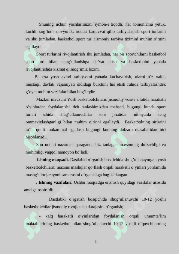 BASKETBOLCHILARNI TAYYORLASHDA JISMONIY VOSITA SIFATIDA HARAKATLI O’YINLARDAN FOYDALANIS 3