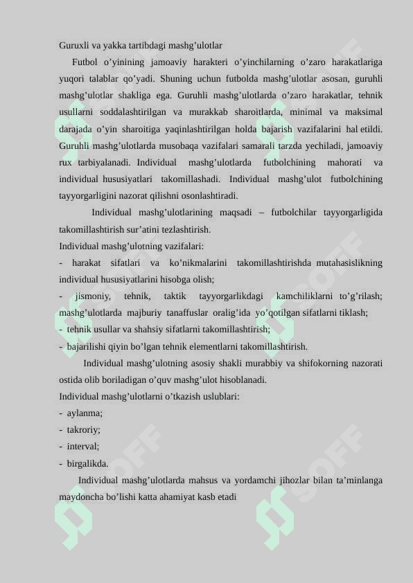 FUTBOLCHINING JISMONIY TAYYORGARLIGI 6