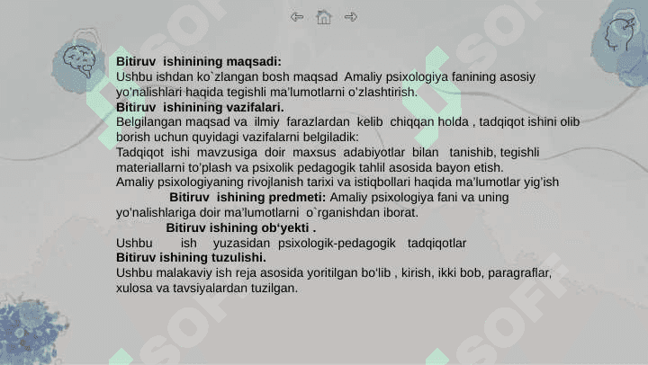 Amaliy psixologiyaning asosiy yo’nalishlari 6