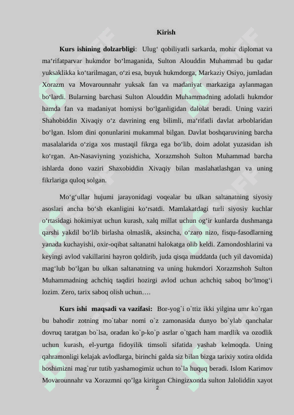 AN NASAVIYNING “SIYRAT US-SULTON JALOLIDDIN MENKUBURNI 2