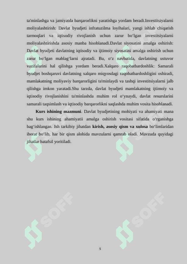 Davlat byudjetining mohiyati va ahamiyati 5