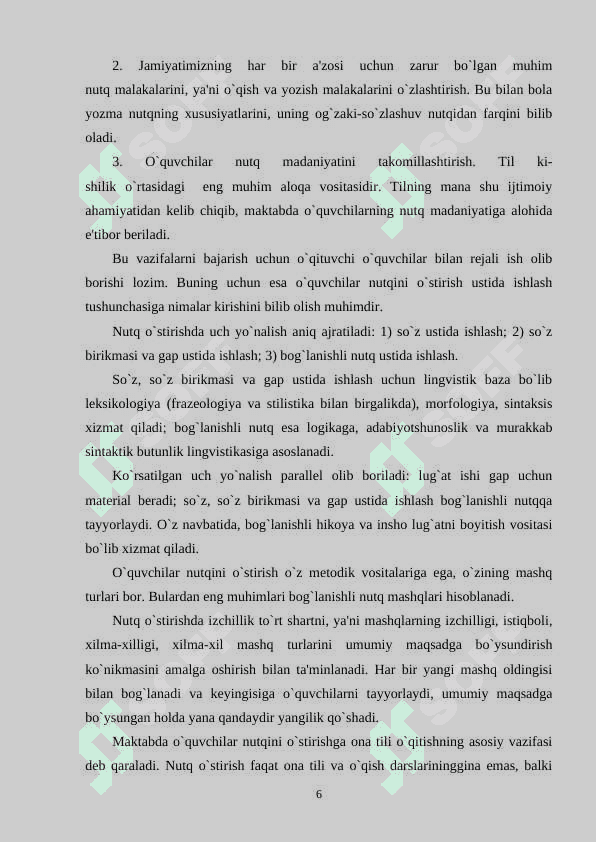 O`quvchilar  nutqini  o`stirish  orqali  tafakkurini  Shakllantirish 6