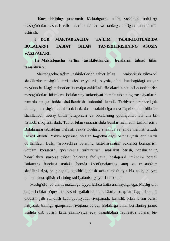 Maktabgacha  ta`lim   tashkilotlarida   tabiat  bilan  tanishtirish    mashg`ulotlarini   o`tkazish 3